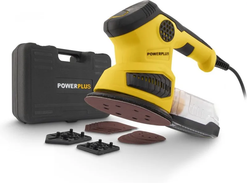 multischuurmachine POWX0485 - 260 W - 3-in-1: rechthoek, rond, delta - 12 schuurbladen, stofopvangzak, opbergkoffer de Powerplus – image du produit 1 sur 6