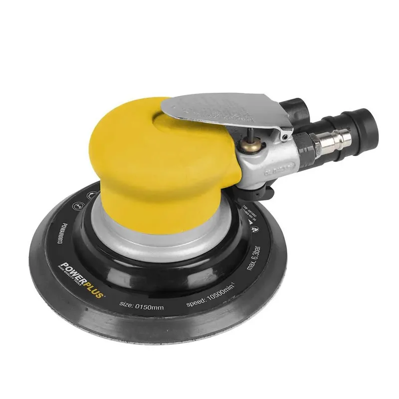 pneumatische excentrische schuurmachine POWAIR0013 - 240L/min, 6.3 bar, schuurpapier ᴓ150mm - 10500min-1 van Powerplus – productafbeelding 2 van 6