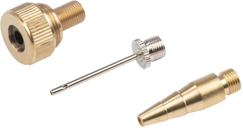 POWAIR0101 Compressor adaptor set - 3 delig - Voor luchtcompressor - Voor oa ballen, fiets- en autobanden, luchtmatrassen, zwembaden by Powerplus – product image