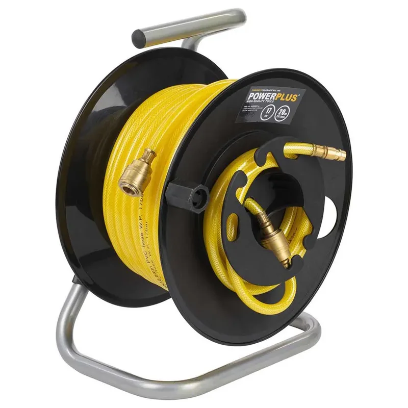 POWAIR0210 Compressor luchtslanghaspel - Max. druk: 17bar - Lengte 20m - Materiaal PVC - Incl. slang by Powerplus – product image 5 of 6