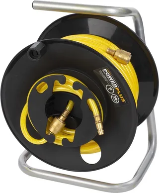 POWAIR0210 Compressor luchtslanghaspel - Max. druk: 17bar - Lengte 20m - Materiaal PVC - Incl. slang by Powerplus – product image 1 of 6