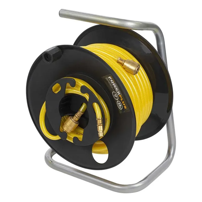 POWAIR0210 Compressor luchtslanghaspel - Max. druk: 17bar - Lengte 20m - Materiaal PVC - Incl. slang by Powerplus – product image 2 of 6