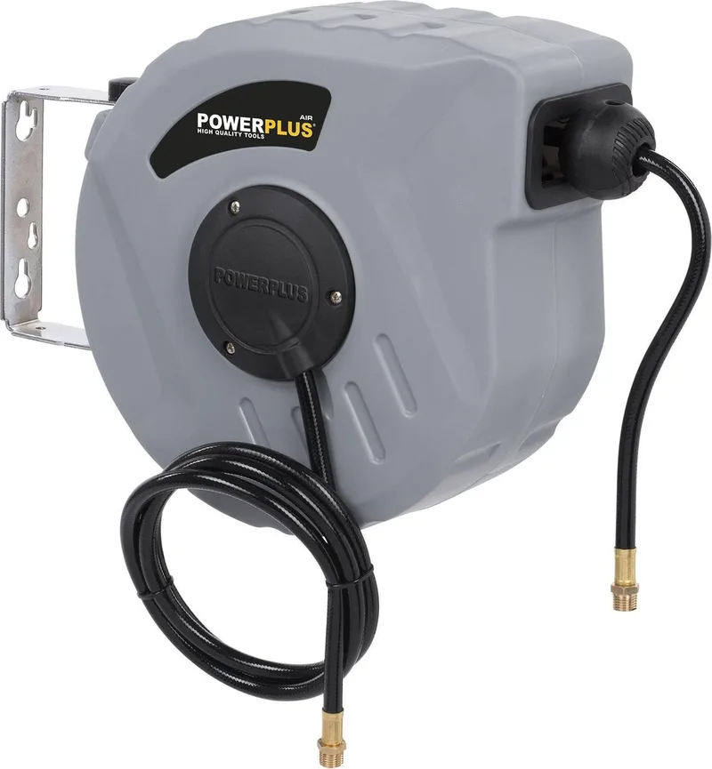 POWAIR0215 Compressor luchtslanghaspel - Max. druk: 12bar - Lengte 10m - Automatische oproller by Powerplus – product image 1 of 5