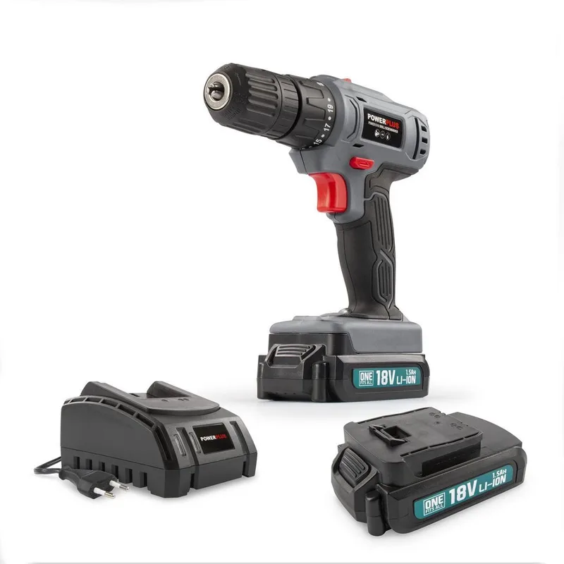 POWEBCDS2 - Schroefboormachine - 18V- inclu. 2x Batt.18V 1.5Ah+lader by Powerplus – product image