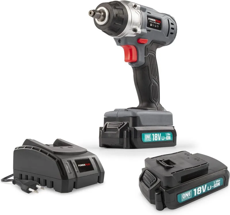 POWEBIWS2 Slagmoersleutel - 18V+2x Batt.18V 1.5Ah+lader by Powerplus – product image