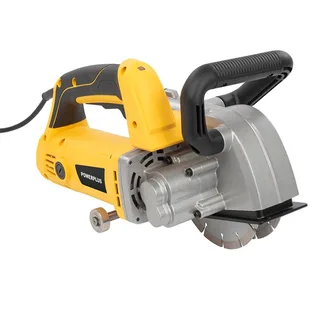 POWX0640 Muurfrees - Sleufmachine - Sleuvenfrees - 1700W - 2x Ø150mm - Softstart - Zaagbladen verstelbaar von Powerplus, Gelb – Produktbild 2 von 2