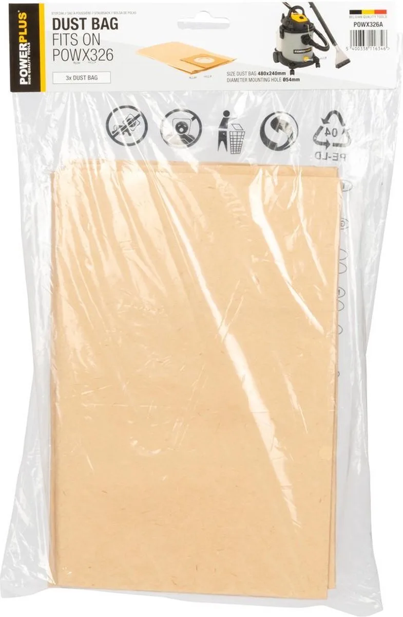 Sac Sous Vide 480x240 Mm 3 Unités de Powerplus – image du produit