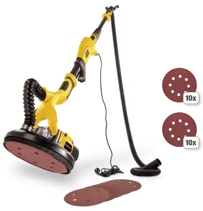 Telescopische Wandschuurmachine 710W Ø225 mm – Inclusief 26 schuurvellen von Powerplus – Produktbild