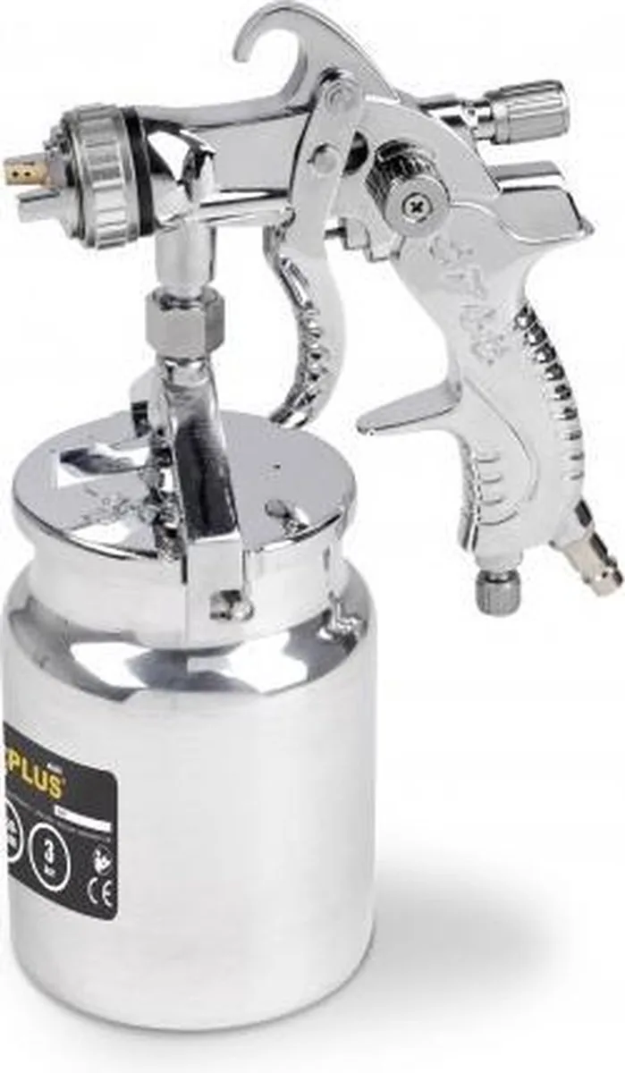 Verfpistool op Luchtdruk POWAIR0110 - Verfspuitpistool van 3 bar en 1 l - te Gebruiken met Compressor by Powerplus – product image 1 of 6