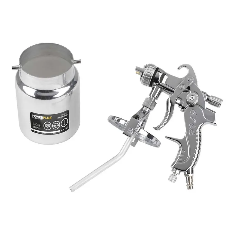 Verfpistool op Luchtdruk POWAIR0110 - Verfspuitpistool van 3 bar en 1 l - te Gebruiken met Compressor by Powerplus – product image 5 of 6
