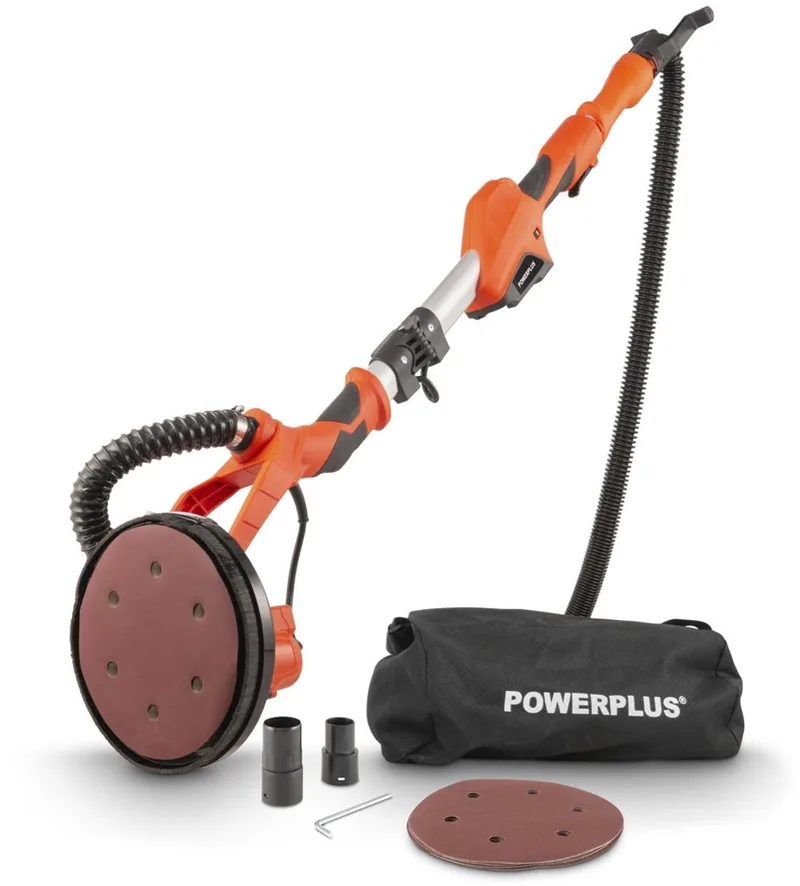 Wand- & plafondschuurmachine POWDP50950 - Dual Power telescopisch borstelloos 20V Ø 225mm - excl. batterij en lader by Powerplus – product image 1 of 3
