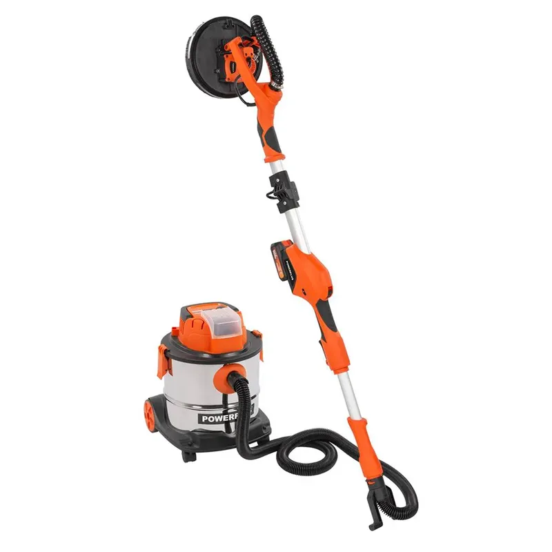 Wand- & plafondschuurmachine POWDP50950 - Dual Power telescopisch borstelloos 20V Ø 225mm - excl. batterij en lader by Powerplus – product image 3 of 3