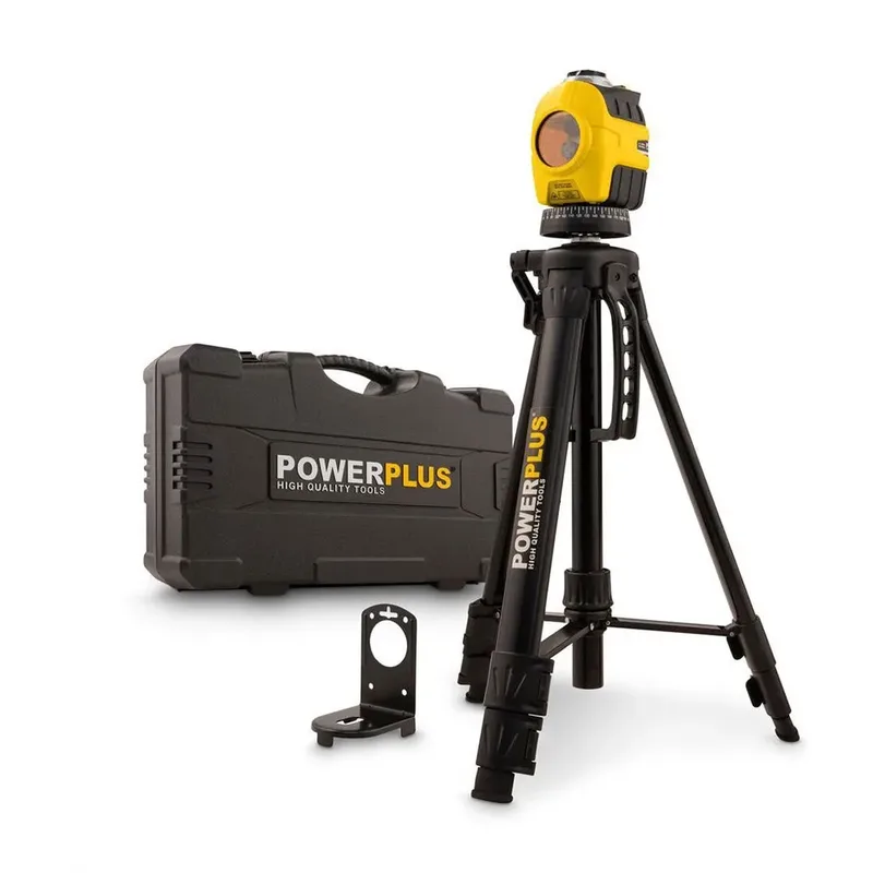 zelfnivellerende laserwaterpas POWX720 - Max 10 m - zichtbare verticale, horizontale of 90° laserlijnen von Powerplus, Gelb – Produktbild 3 von 6