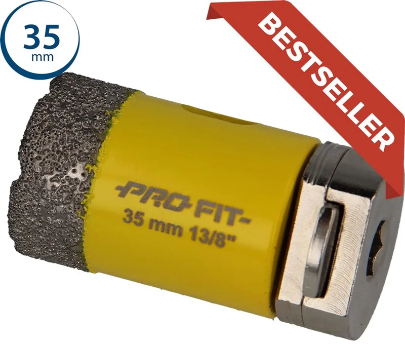 Diamantboor met geïntegreerde Click & Drill® adapter 35 mm. van Pro-Fit, Gell – productafbeelding