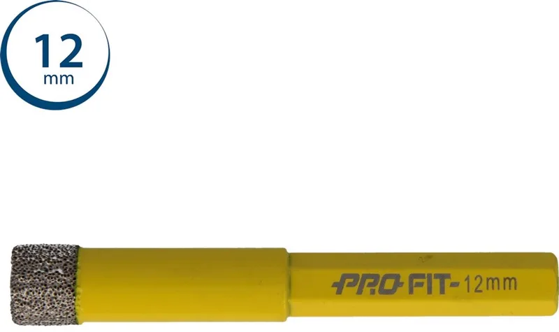 gatzaag/boor diamond dry - ø12mm - zeskant 8mm by Pro-Fit – product image