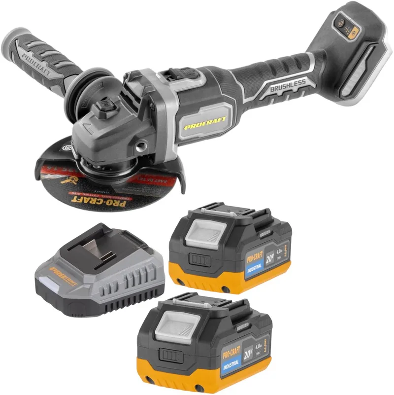 AG125Bbb accu-haakse slijper 20 V 125 mm borstelloos Solo - zonder accu, zonder oplader van Procraft – productafbeelding