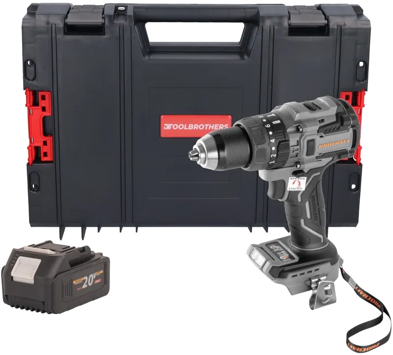 CD20B-BB accu-slagboormachine 20 V 150 Nm borstelloos + 1x accu 4,0 Ah + RHINO-gereedschapskoffer - zonder oplader de Procraft – image du produit