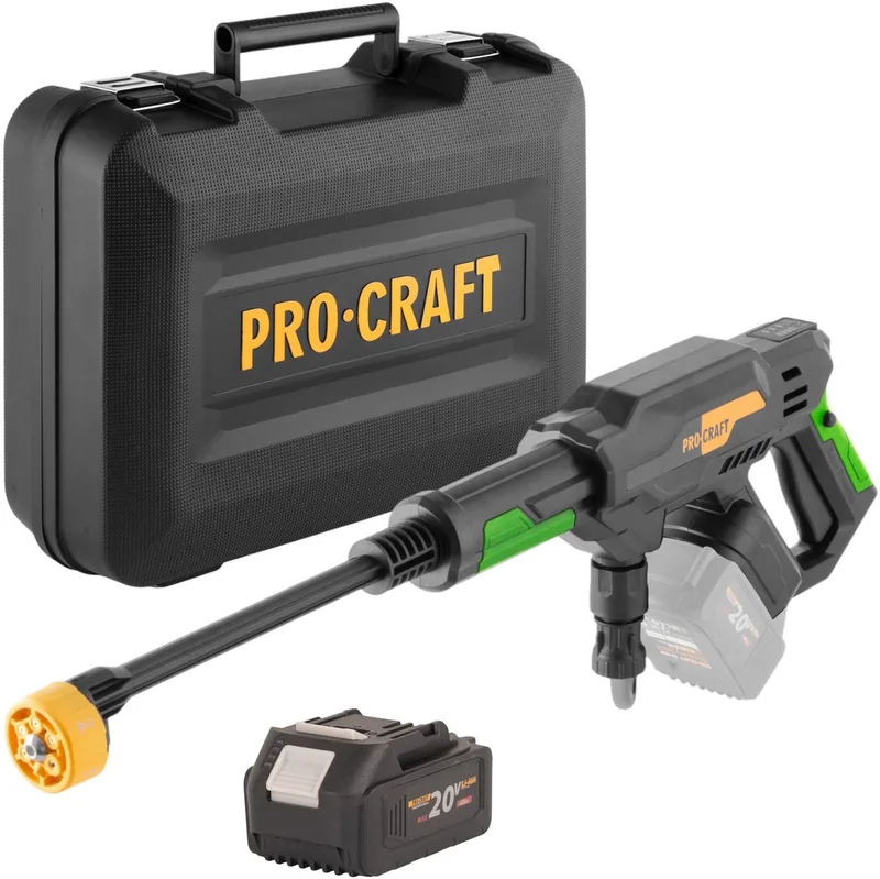 CW20bb accu-hogedrukreiniger 20 V 30 bar 180 l/u borstelloos + 1x accu 4,0 Ah + koffer - zonder oplader de Procraft – image du produit