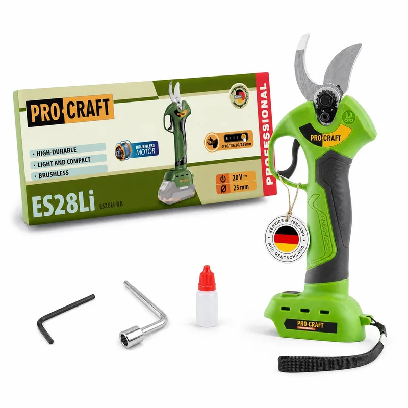 ES28Li bb accu takkenschaar tuinschaar 20 V 25 mm Solo - zonder accu, zonder oplader de Procraft – image du produit
