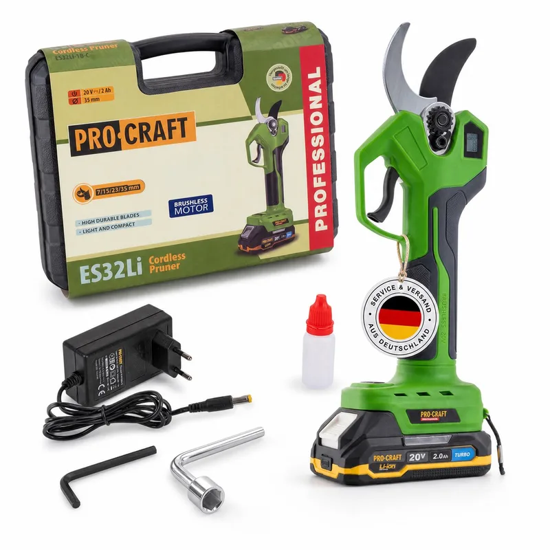ES32Li accu-takkenschaar 20 V borstelloos + 1x accu 2,0 Ah + oplader + koffer de Procraft – image du produit