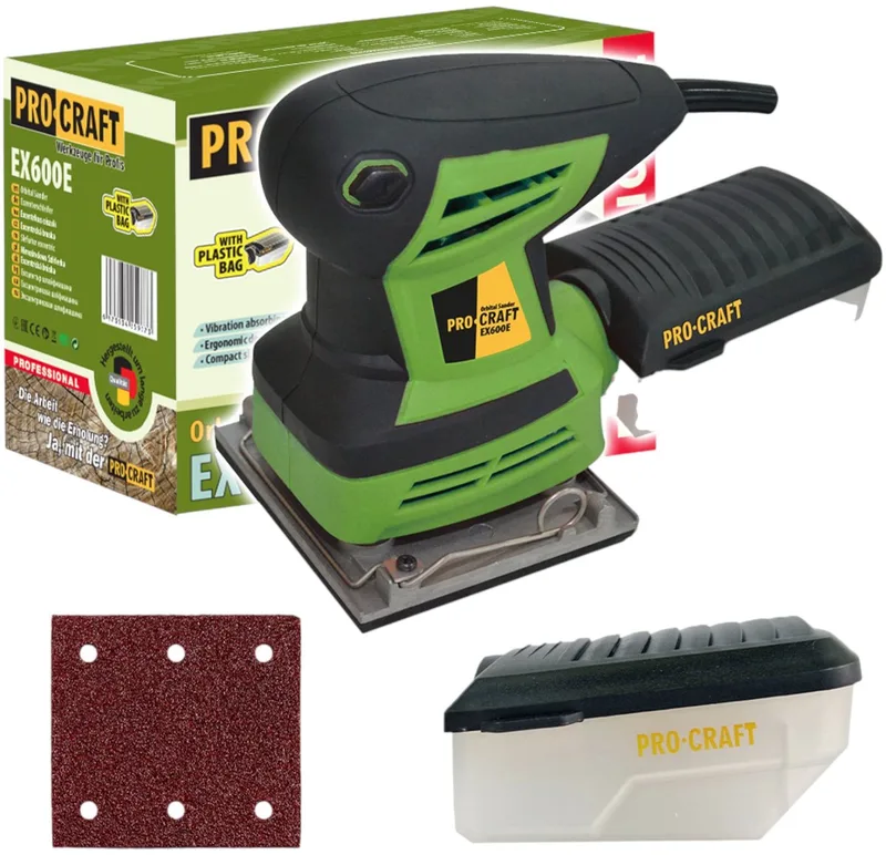 EX600E excentrische schuurmachine 260 watt 100 x 110 mm by Procraft – product image