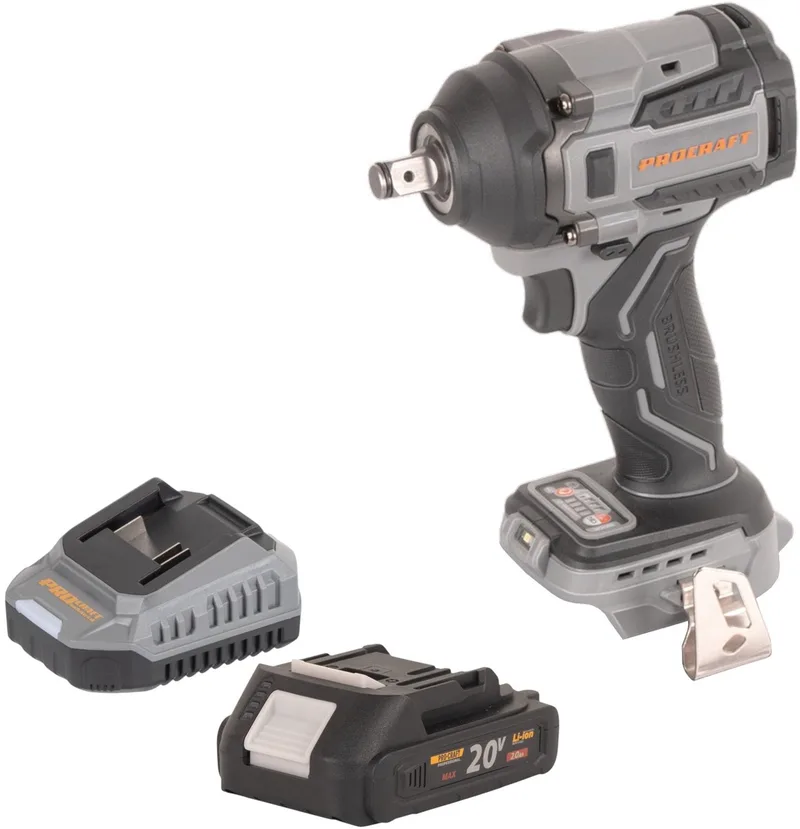 IW550Abb accu slagmoersleutel 20 V 550 Nm 1/2" + 1x accu 2,0 Ah + oplader van Procraft – productafbeelding