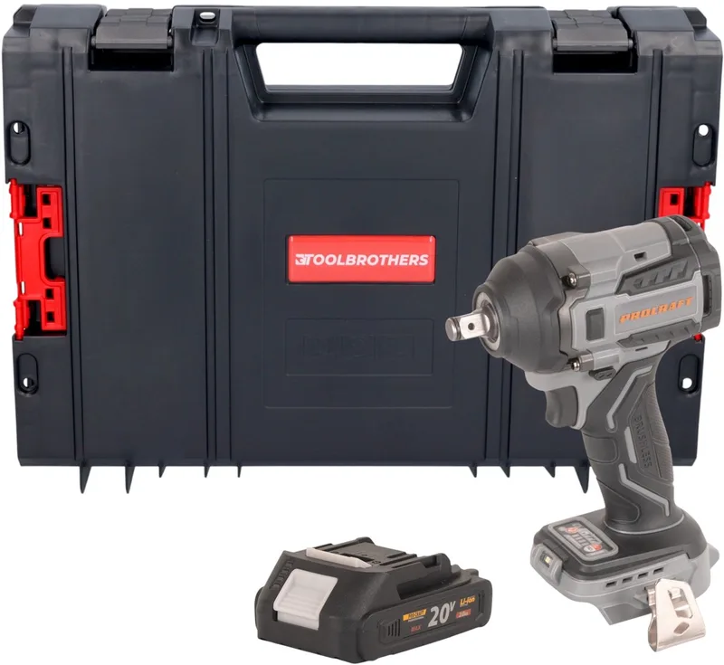 IW550Abb accu-slagmoersleutel 20 V 550 Nm 1/2" + 1x accu 2,0 Ah + RHINO gereedschapskoffer - zonder oplader de Procraft – image du produit