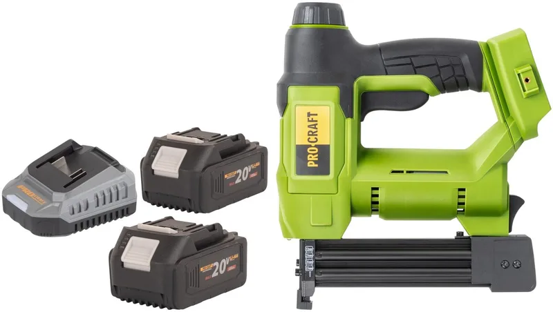 PEH20 accu-tacker 20 V 15 - 32 mm + 2x accu 4,0 Ah + oplader de Procraft – image du produit