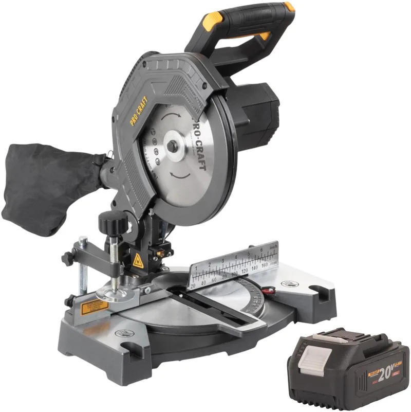 PGS20bb accu-afkortzaag 20 V 210 mm borstelloos + 1x accu 4,0 Ah - zonder oplader von Procraft – Produktbild