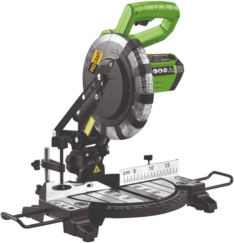 PGS215 afkort- en verstekzaag 1500 W + 210 mm zaagblad 24 tanden & stofzak von Procraft – Produktbild