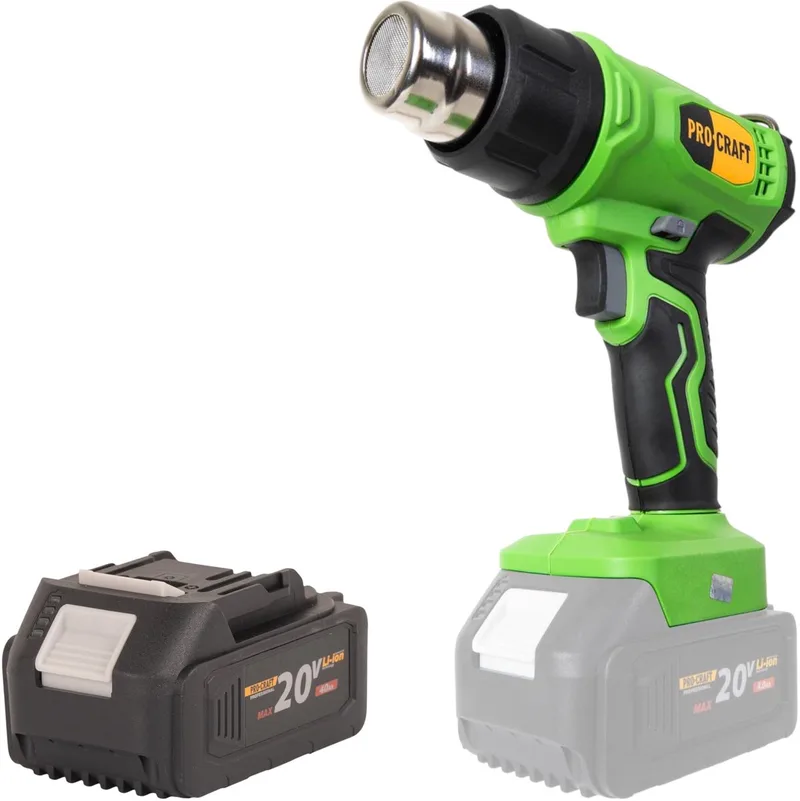 PH24bb accu-heteluchtpistool 20 V 50 - 550 °C + 1x accu 4,0 Ah - zonder oplader von Procraft – Produktbild