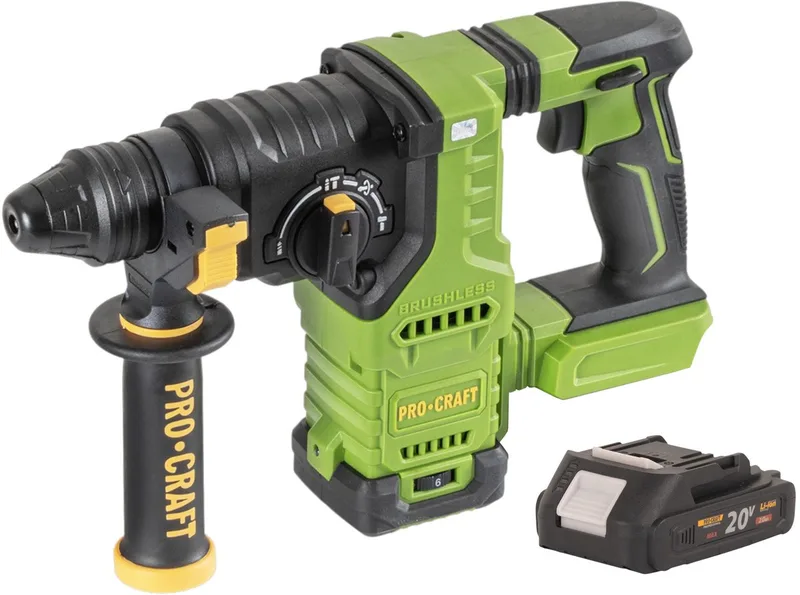 PHA30bb accu-boorhamer 20 V 2,8 J SDS plus Brushless + 1x accu 2,0 Ah - zonder oplader by Procraft – product image