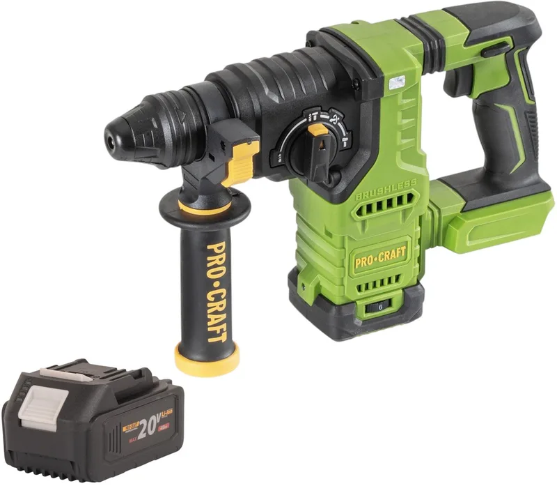 PHA30bb accu-boorhamer 20 V 2,8 J SDS plus Brushless Solo - zonder accu, zonder oplader von Procraft – Produktbild