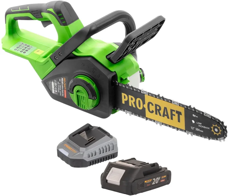 PKA38 accukettingzaag 20 V 304 mm borstelloos + 1x accu 2,0 Ah + oplader de Procraft – image du produit
