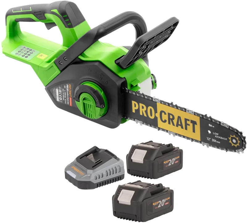 PKA38 accukettingzaag 20 V 304 mm borstelloos + 2x accu 4,0 Ah + oplader von Procraft – Produktbild