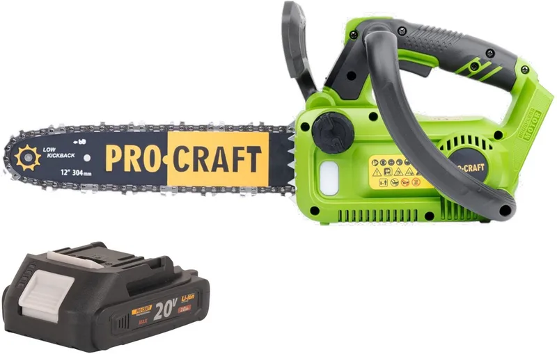 PKA42Libb accu kettingzaag 20 V 304 mm borstelloos + 1x accu 2,0 Ah - zonder lader de Procraft – image du produit