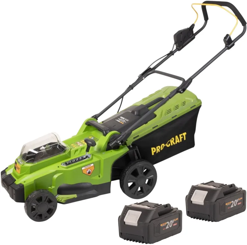 PLM20bb accu grasmaaier 40 V ( 2x 20 V ) 370 mm borstelloos + 2x accu 4,0 Ah - zonder oplader de Procraft – image du produit