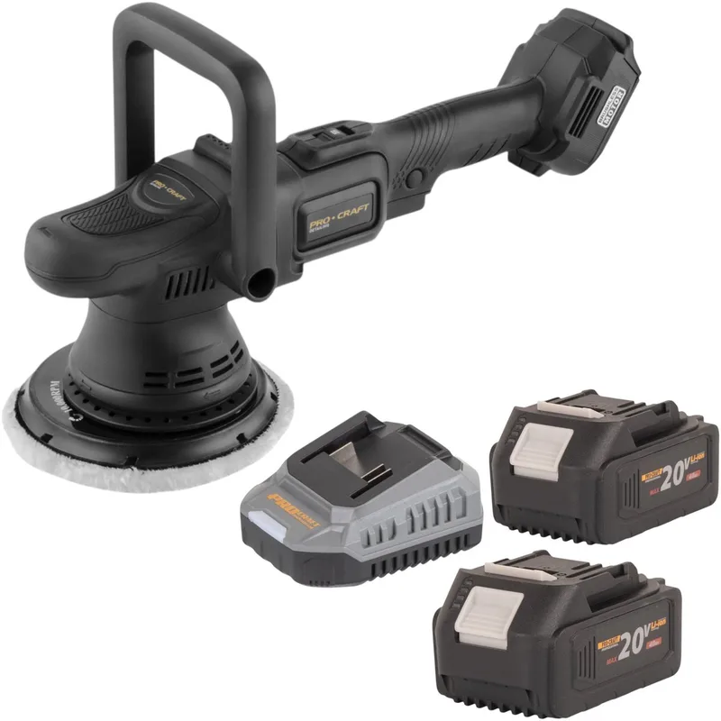 PM22bb accupolijstmachine 20 volt 150 mm + 2x accu 4,0 Ah + oplader de Procraft – image du produit