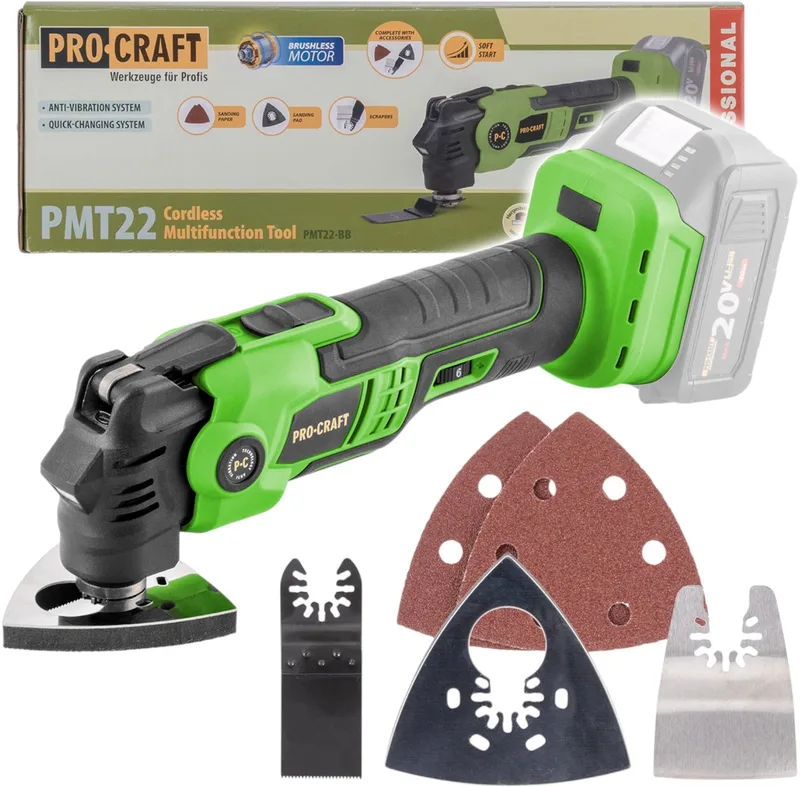 PMT22bb accu multifunctioneel gereedschap 20 V borstelloos - zonder accu, zonder oplader von Procraft – Produktbild
