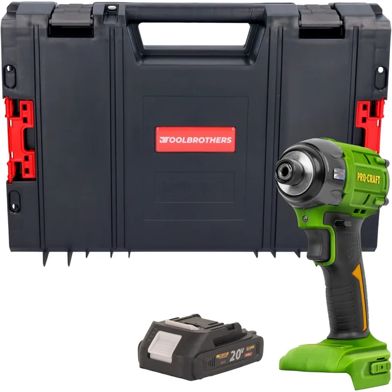PS22bb accu-slagmoersleutel 20 V 230 Nm 1/2" borstelloos + 1x accu 2,0 Ah + RHINO-gereedschapskoffer - zonder oplader by Procraft – product image