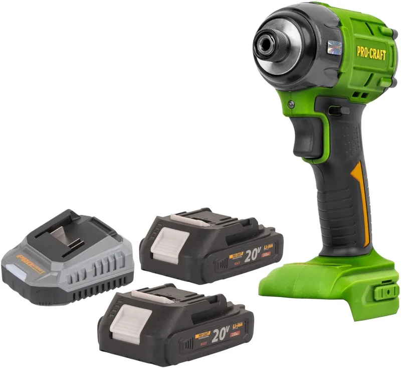 PS22bb accu slagmoersleutel 20 V 230 Nm 1/2" borstelloos + 2x accu 2,0 Ah + lader de Procraft – image du produit