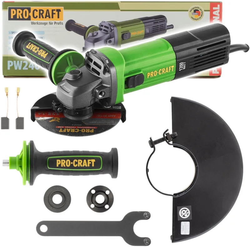 PW2400ES haakse slijper 1350 watt 125 mm van Procraft – productafbeelding