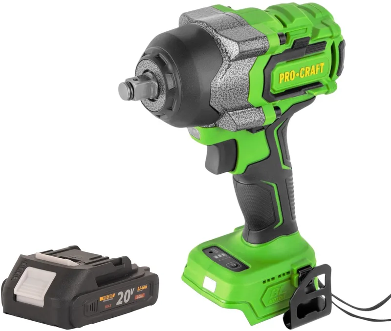 PWA36bb accu-slagmoersleutel 20 V 850 Nm 1/2" borstelloos + 1x accu 2,0 Ah - zonder oplader van Procraft – productafbeelding