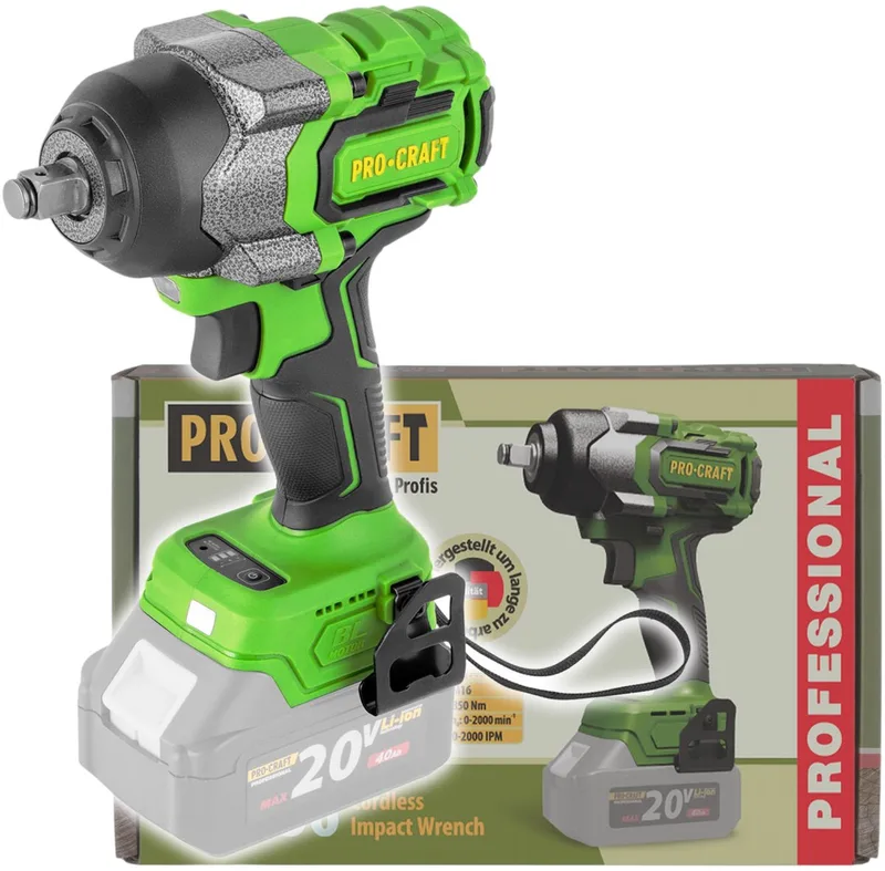 PWA36bb accu-slagmoersleutel 20 V 850 Nm 1/2" borstelloos solo - zonder accu, zonder oplader von Procraft – Produktbild