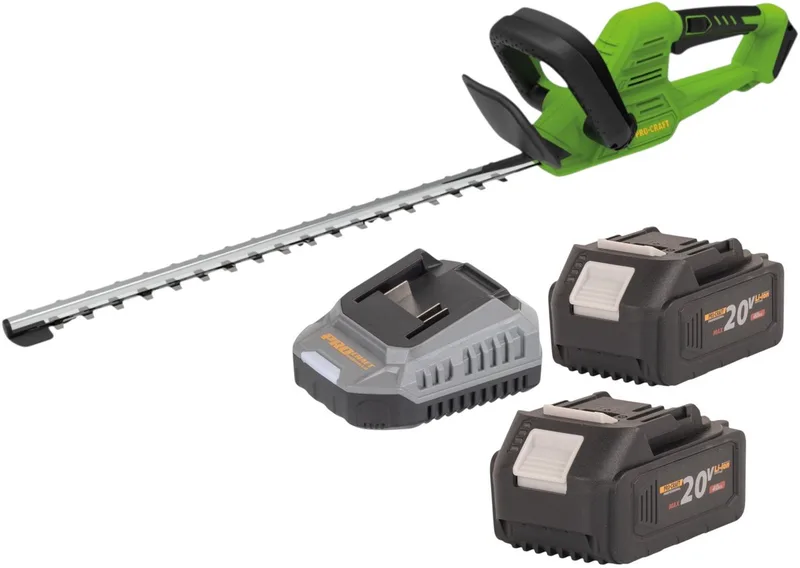 PZA26bb accu-heggenschaar 20 V 550 mm borstelloos + 2x accu 4,0 Ah + oplader by Procraft – product image