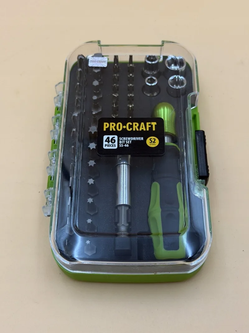 SS-46 Precisie Bit Set - 46 Delig - Staal S2 van Procraft – productafbeelding