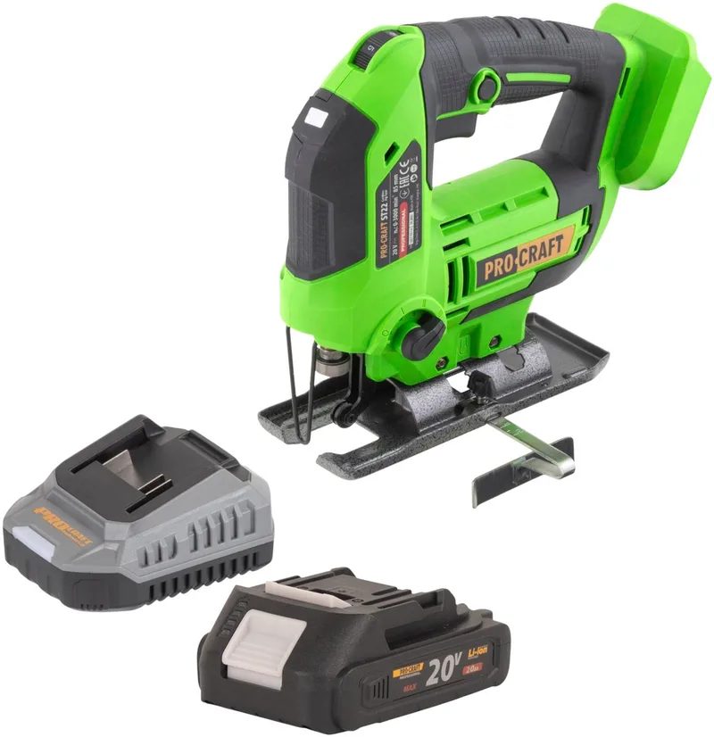 ST22 accu-decoupeerzaag 20 V 80 mm borstelloos + 1x accu 2,0 Ah + oplader de Procraft – image du produit