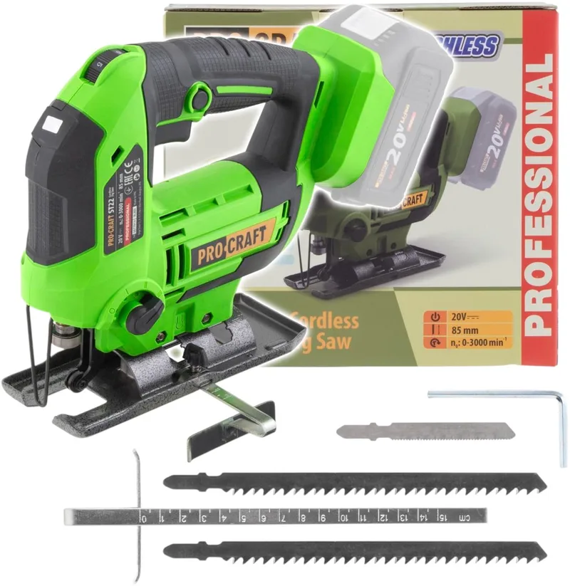 ST22 accu-decoupeerzaag 20 V 80 mm borstelloos solo - zonder accu, zonder oplader de Procraft – image du produit