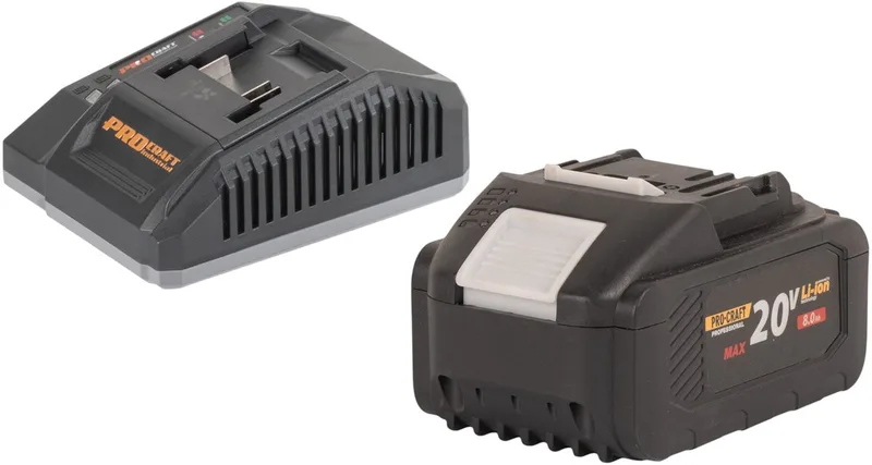 Starter Pack C20/6.5 snellader 20 V 6,5 A + 1x 20/8 accu 8,0 Ah by Procraft – product image