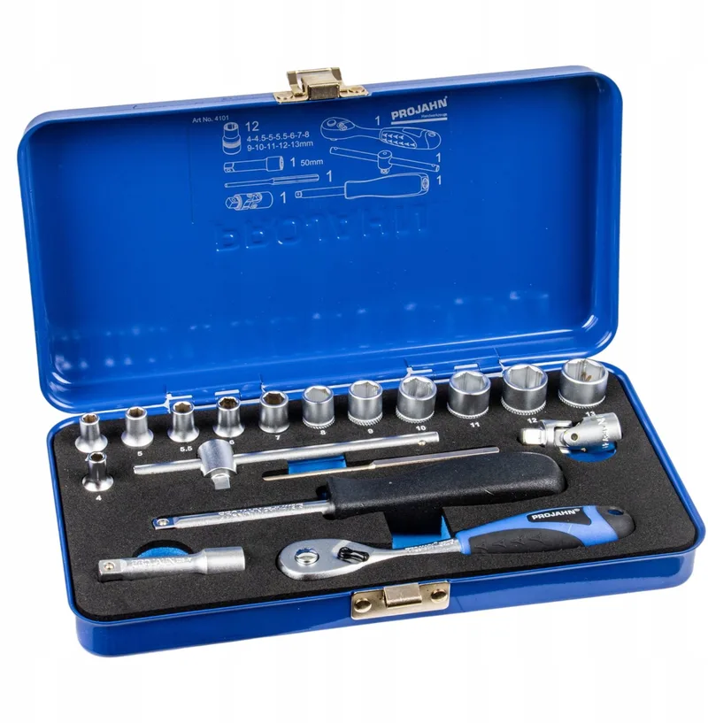 18-delige Dopsleutelset 1/4" met Ratel en Verlengstuk by PROJAHN – product image